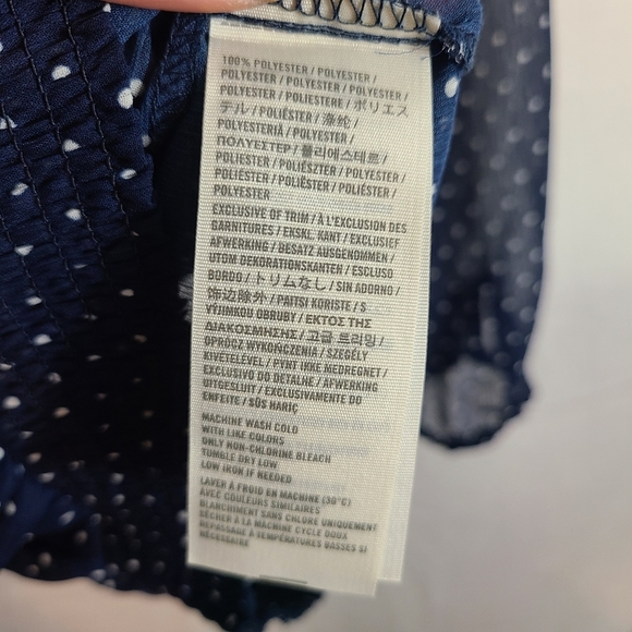 Abercrombie & Fitch Sheer Ruffled Polka Dot Blouse - Picture 7 of 8